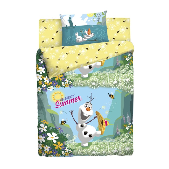 КПБ "Олаф лето", 1,5 сп, размер 148х215 см, 148х210 см, 50х70 см, ранфорс