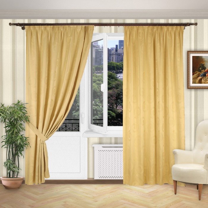 Шторы "Тандем", размер 150х260 см-2 шт., 2 подхвата, цвет 831