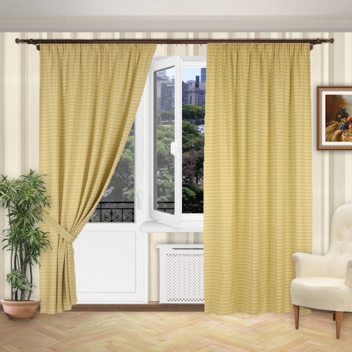 Шторы "Тандем", размер 150х260 см-2 шт., 2 подхвата, цвет 769/2