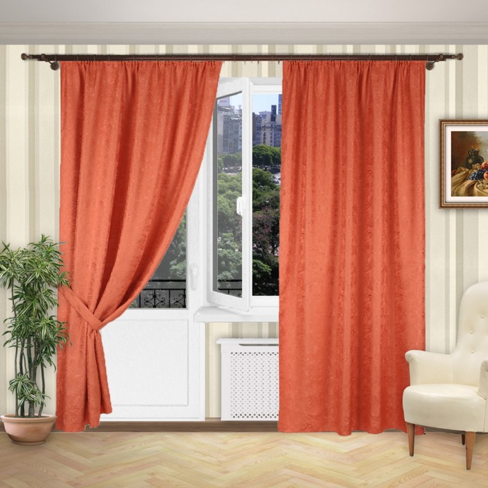 Шторы "Тандем", размер 150х260 см-2 шт., 2 подхвата, цвет 1077