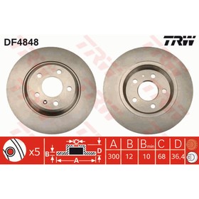 

Диск тормозной TRW DF4848