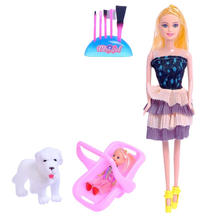 Кукла модель "София" с малышкой и аксессуарами, МИКС