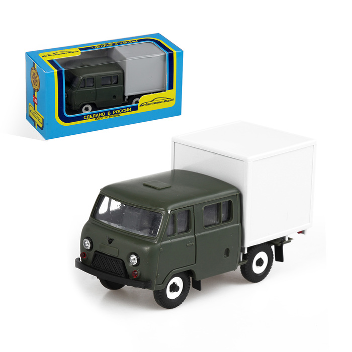 Машинка УАЗ-39094 с будкой "Фермер", масштаб 1:43