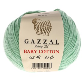 

Пряжа "Baby Cotton" 60% хлопок, 40% полиакрил 165м/50гр (3425 мята)