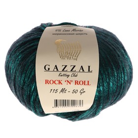

Пряжа "Rock 'N' Roll" 9%меринос. шерсть, 70% полиамид, 21% полиакрил 115/м/50г (12834 зелён)
