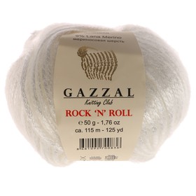 

Пряжа "Rock 'N' Roll" 9%меринос. шерсть, 70% полиамид, 21% полиакрил 115/м/50г (13733 белый)