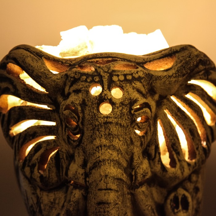 Светильник соляной "Слон", декоративный, с лампой накаливания, 32 кг