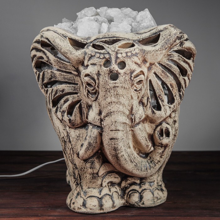 Светильник соляной "Слон", декоративный, с лампой накаливания, 32 кг