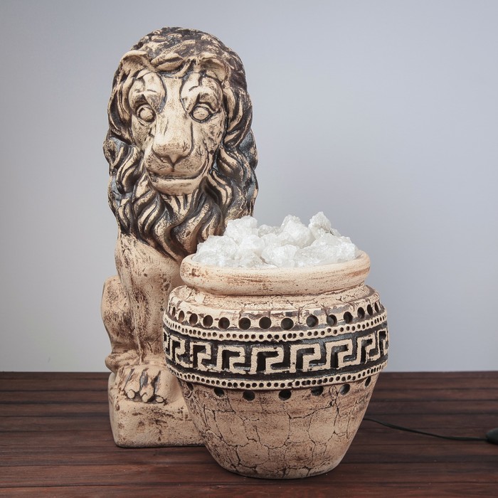 Светильник соляной "Лев", декоративный, с лампой накаливания, 34 кг