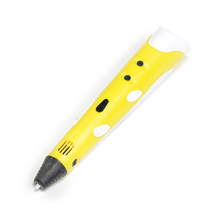 3D ручка SPIDER PEN Start, ABS и UNID Pro, желтая (трафарет + 6 цветов пластика)