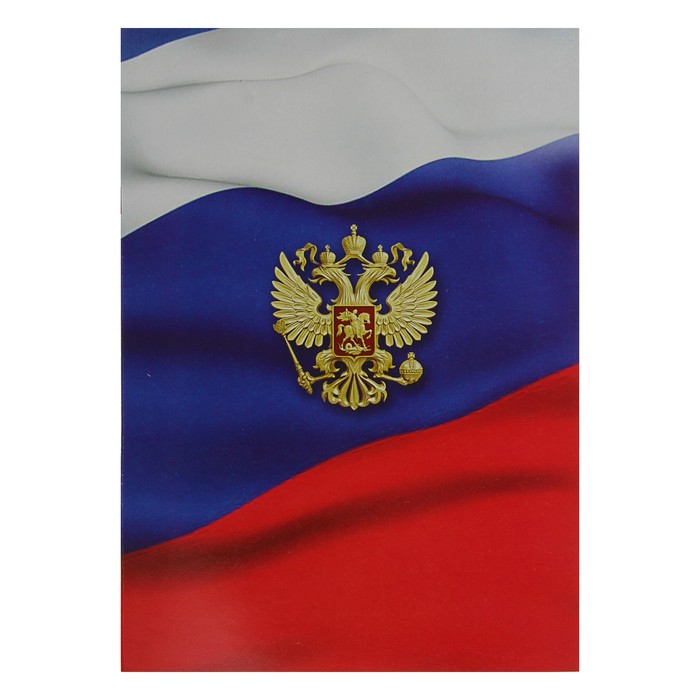 Тетрадь А4, 48 листов клетка Calligrata "Россия", белизна 95%, картонная обложка