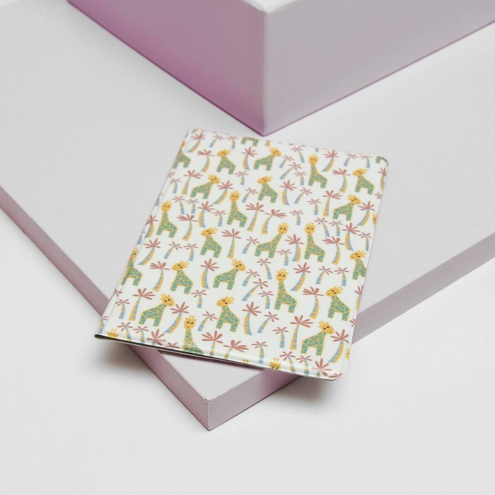 Обложка для паспорта, с нанесенным рисунком "Жирафы"