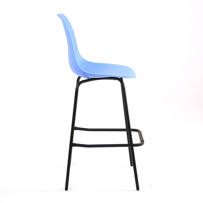 Стул барный Sheffilton голубой/черный муар