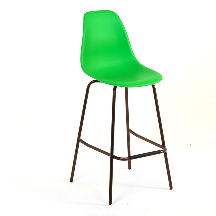 Стул барный Sheffilton зеленый/медный металлик