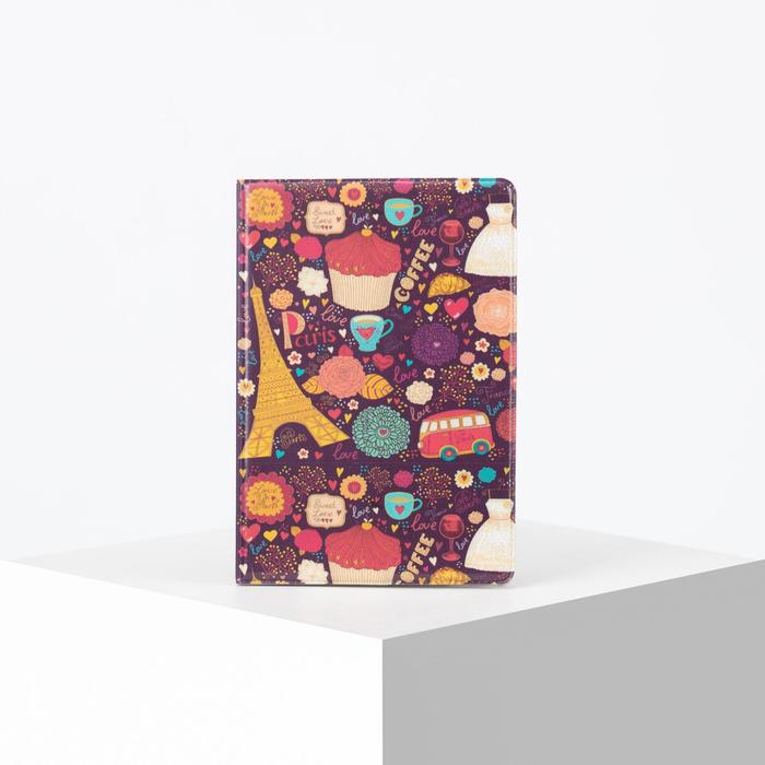 Обложка для паспорта, с нанесенным рисунком "Париж"