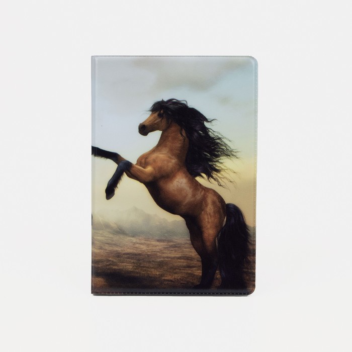 Обложка для паспорта, с нанесенным рисунком "Лошади"