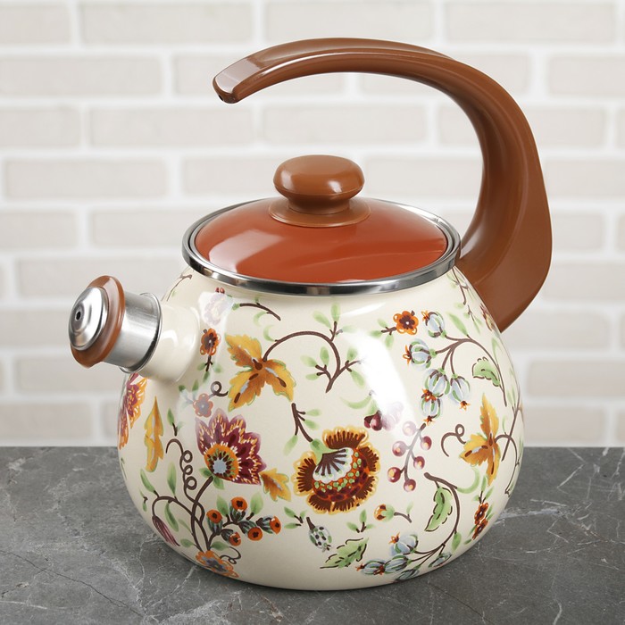 Чайник 2,5 л "Майолика", с крышкой, фиксированная ручка
