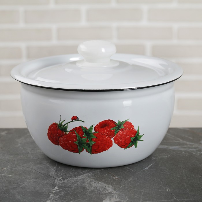 Салатник 1,5 л "Малина", с крышкой