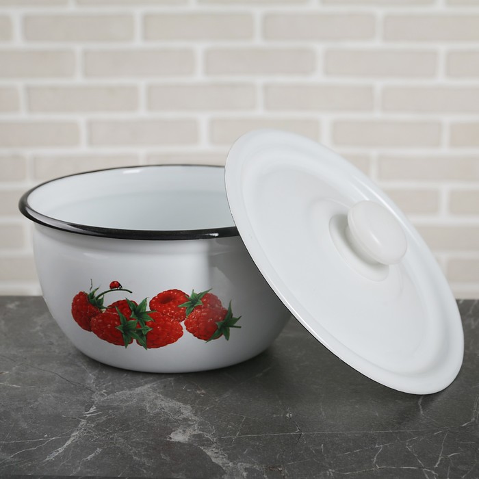 Салатник 1,5 л "Малина", с крышкой