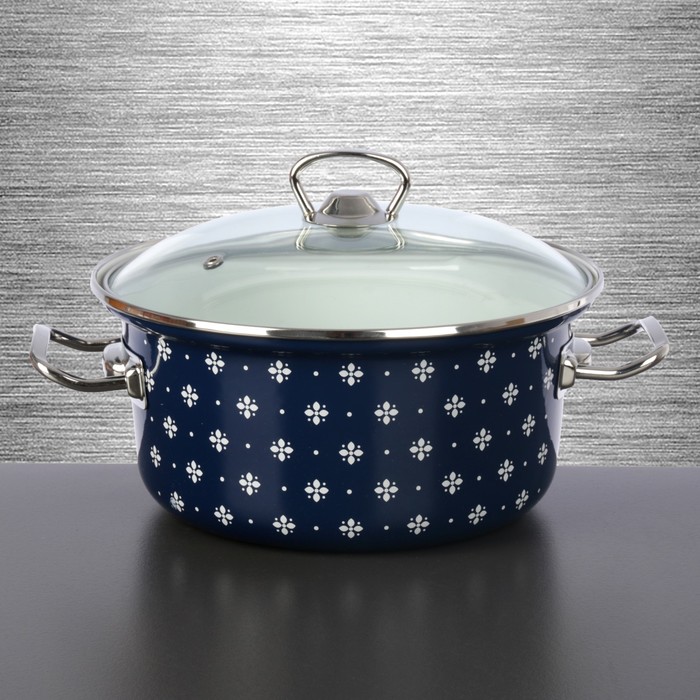 Набор кастрюль "Саксония", 3 шт: 2 л, 3 л, 4 л, стеклянные крышки