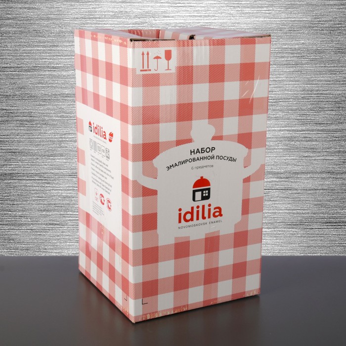 Набор кастрюль "Саксония", 3 шт: 2 л, 3 л, 4 л, стеклянные крышки