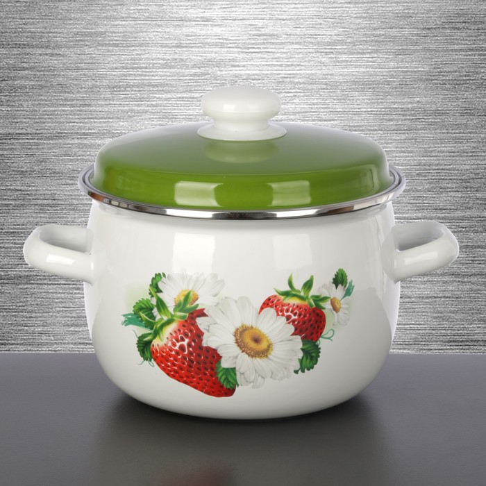 Набор кастрюль сферических "Крышка цветная. Виктория", 3 шт: 2,5 л, 3,5 л, 5 л,