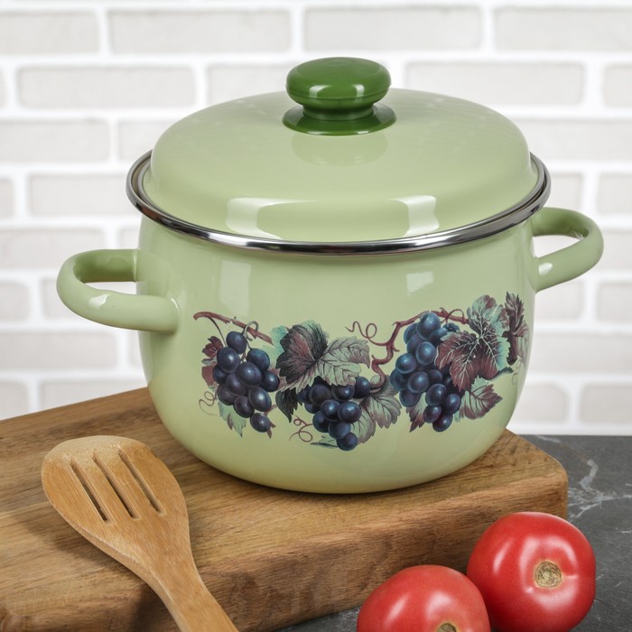 Набор кастрюль сферических "Виноградная лоза", 3 шт: 2,5 л, 3,5 л, 5 л