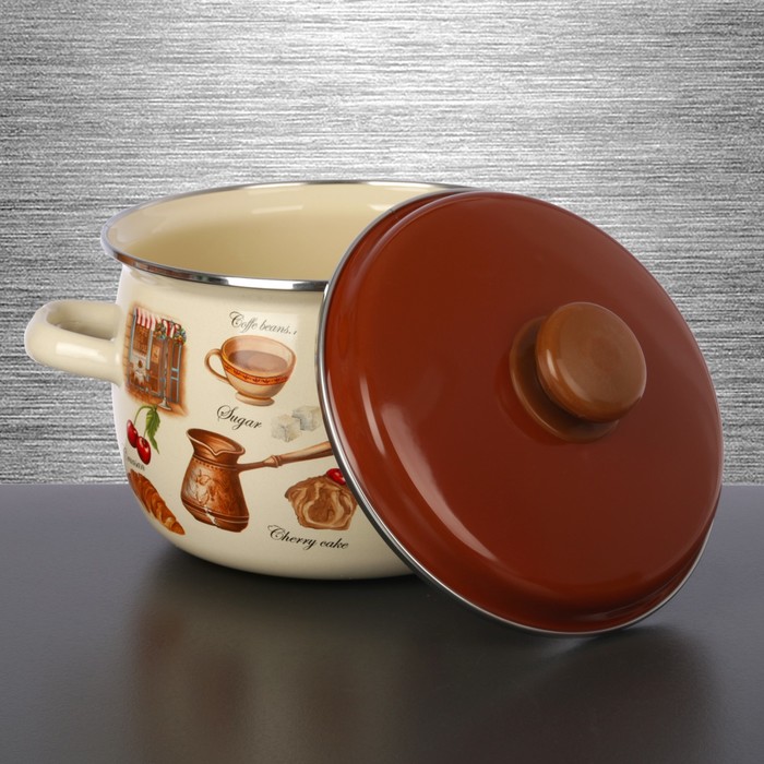 Набор кастрюль сферических "Кафе", 3 шт: 2,5 л, 3,5 л, 5 л