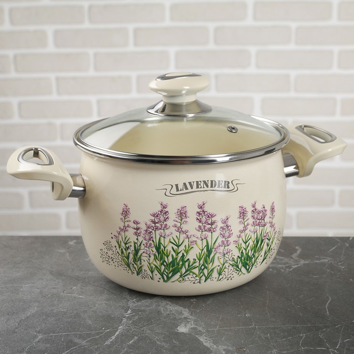 Кастрюля сферическая 3,5 л "Лаванда"