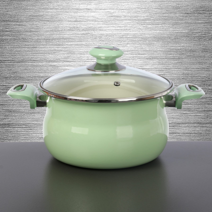 Кастрюля цилиндро-сферическая 2,5 л "Мятная прохлада"
