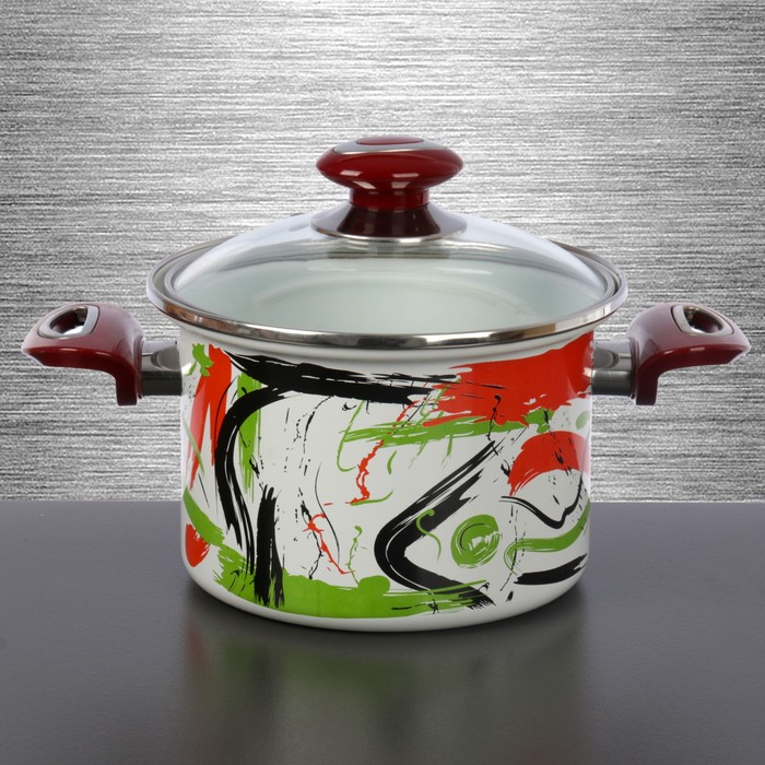 Кастрюля цилиндрическая 2 л "Эмоции"