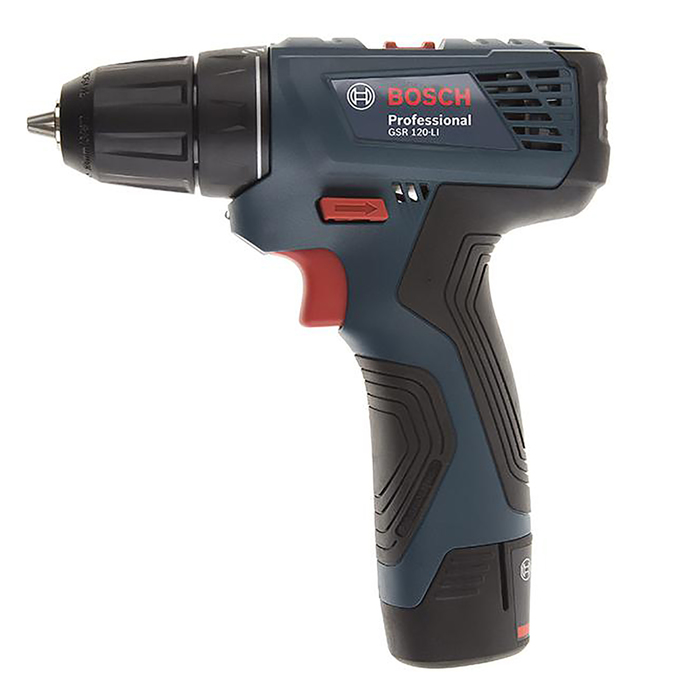 Аккумуляторная дрель-шуруповерт Bosch GSR 120-LI (0.601.9F7.001), 12В, 2х1.5Ач