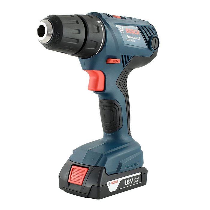 Аккумуляторная дрель-шуруповерт Bosch GSR 180-Li (0.601.9F8.120), 18В, 2х1.5Ач, чемодан