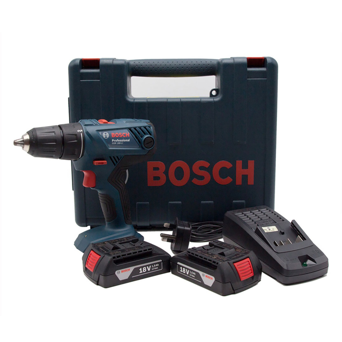 Аккумуляторная дрель-шуруповерт Bosch GSR 180-Li (0.601.9F8.120), 18В, 2х1.5Ач, чемодан