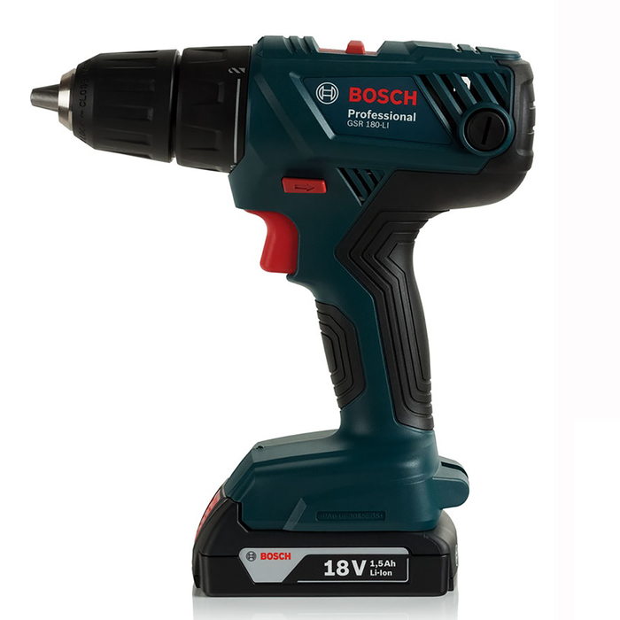 Аккумуляторная дрель-шуруповерт Bosch GSR 180-Li (0.601.9F8.120), 18В, 2х1.5Ач, чемодан