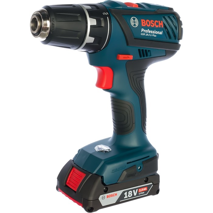 Аккумуляторная ударная дрель-шуруповёрт Bosch GSB 18-2-LI Plus (0.601.9E7.120), 18В, 2х2Ач