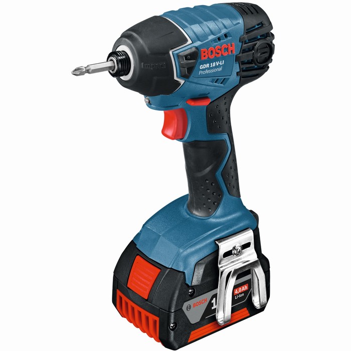 Аккумуляторный ударный гайковерт Bosch GDR 18 V-LI (06019A130L), 18В, 2х5Ач,HEX 1/4", кейс