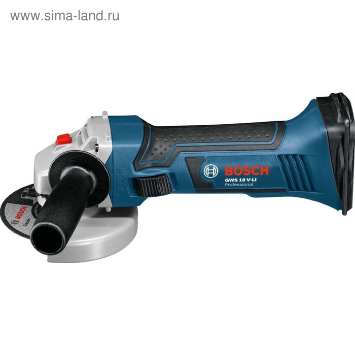 Углошлифовальная машина Bosch GWS 18 V-Li (060193A30K), аккумуляторная, 18В,2х5Ач,d=115мм