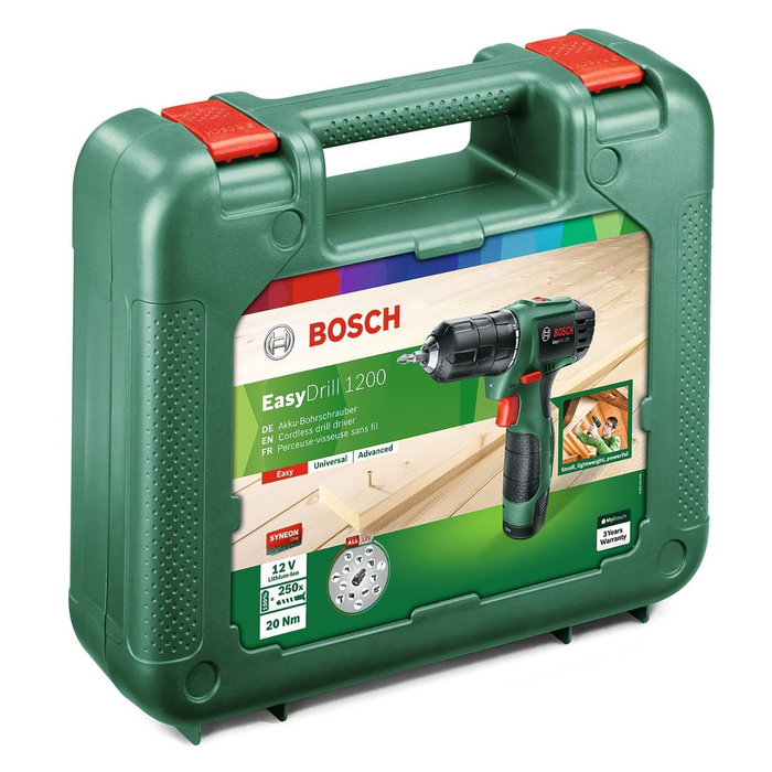 Аккумуляторная дрель-шуруповерт Bosch EasyDrill 1200 (0.603.9A2.10A), 12В, 1.5Ач, БЗП 10мм