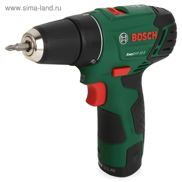 Аккумуляторная дрель-шуруповерт Bosch EasyDrill 12-2 (0.603.972.90V), 12В, 2.5Ач, БЗП 10мм