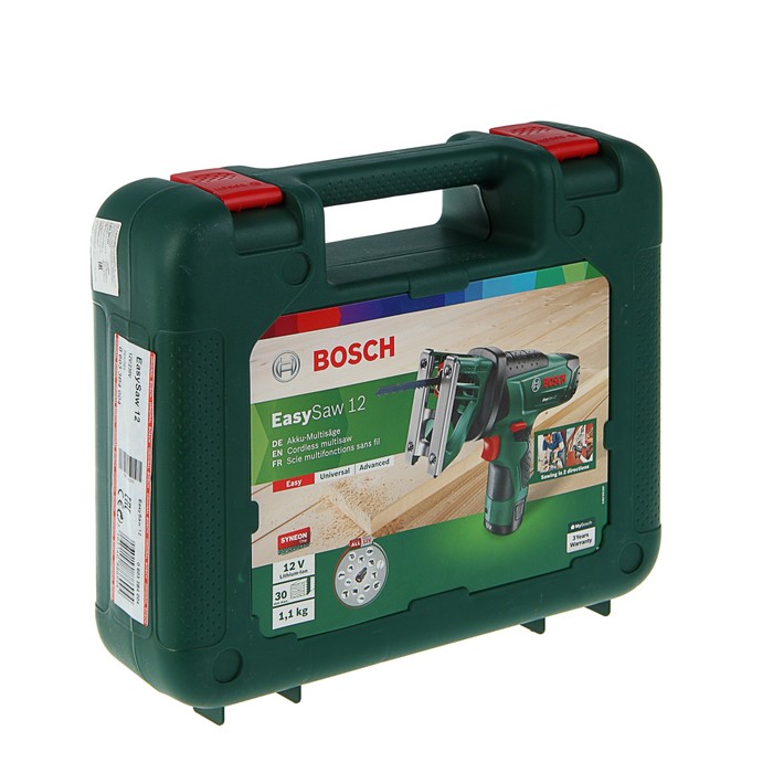Аккумуляторный лобзик Bosch EasySaw 12 (0.603.3B4.004), 12В, 2.5Ач, ход пилки 13 мм