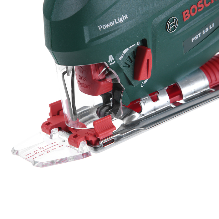 Аккумуляторный лобзик Bosch PST 18 LI (0.603.011.023), 18В, 2.5Ач, пильное полотно, кейс