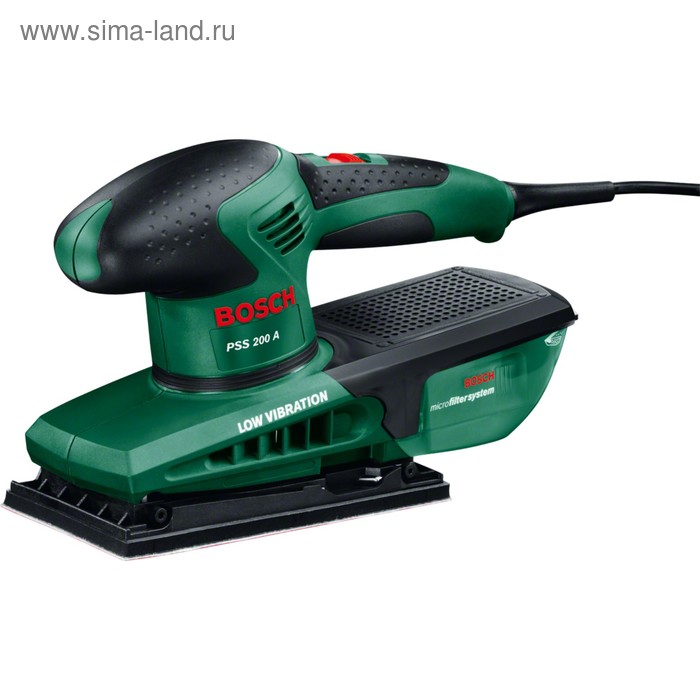 Вибрационная шлифмашина Bosch PSS 200 AC (0.603.340.120), 200 Вт, платформа 92х182 мм