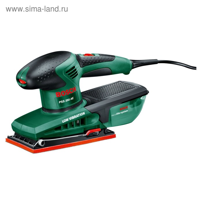 Вибрационная шлифмашина Bosch PSS 250 AE (0.603.340.220), 250 Вт, платформа 92х185 мм