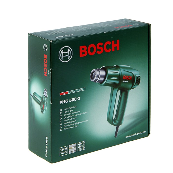 Технический фен Bosch PHG 500-2 (060329A008), 1600 Вт, 2 режима t=300/500C