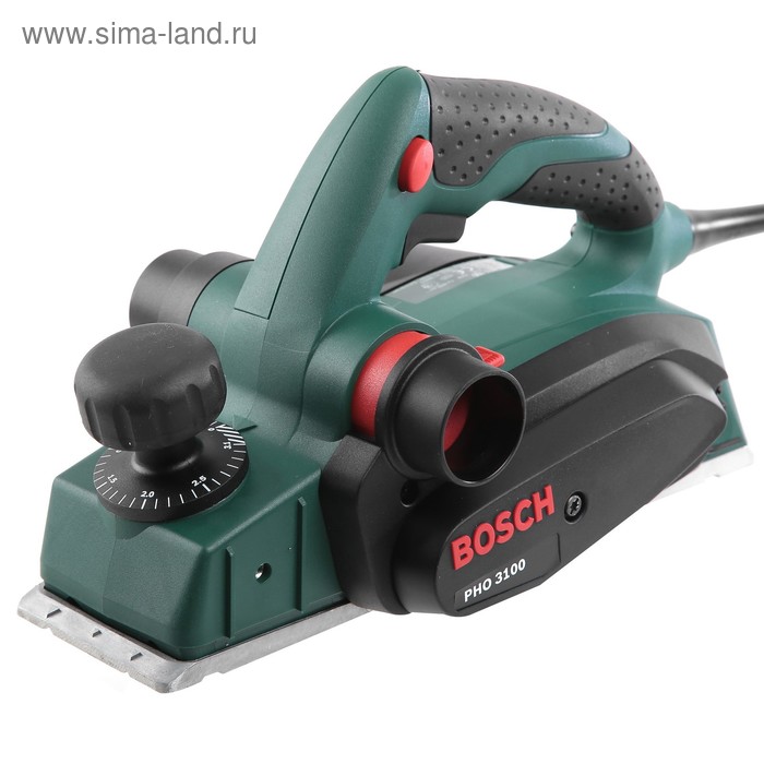 Рубанок Bosch PHO 3100 (0.603.271.120), 750 Вт, ширина строгания 82 мм, глубина 3.1 мм