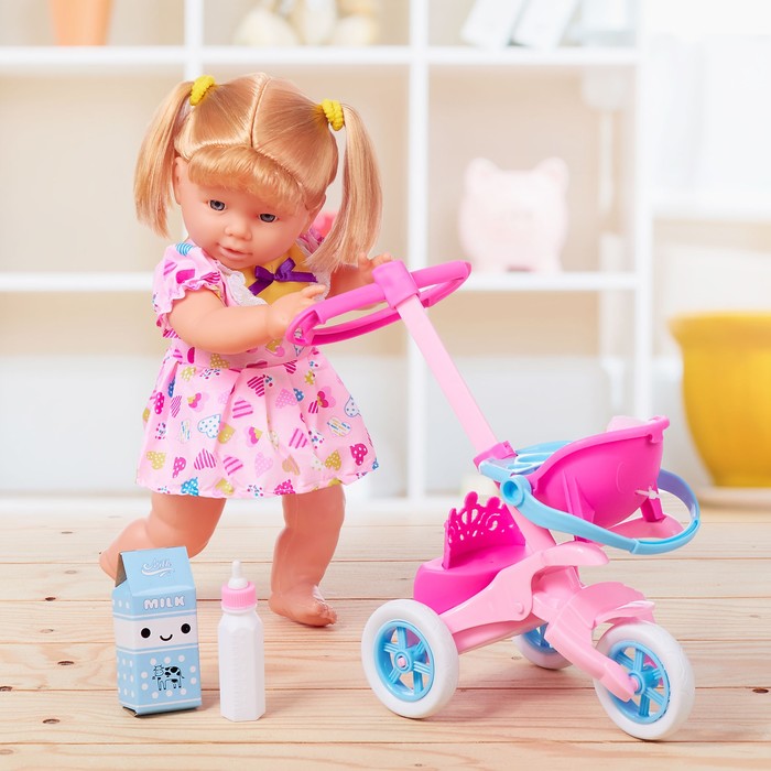 Пупс "Ника" с малышкой, в платье, с аксессуарами