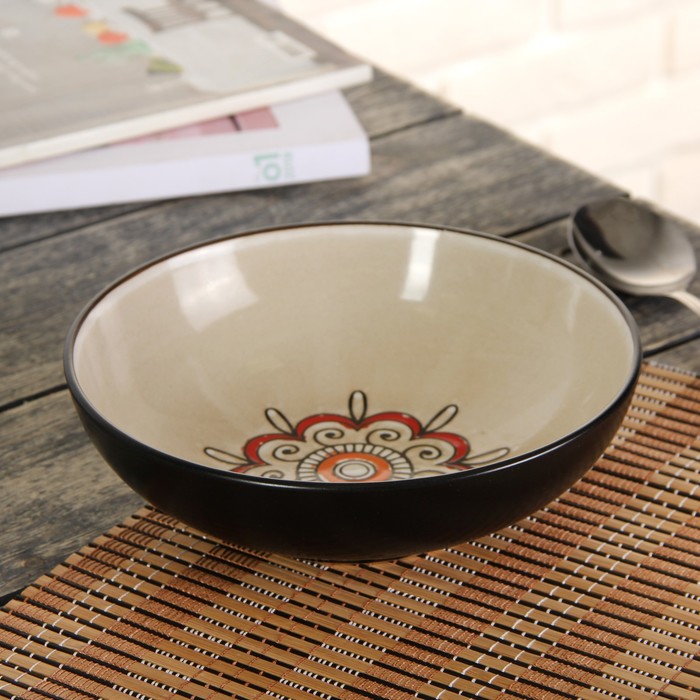 Миска 18 см "Жар-птица", 650 мл, цвет белый