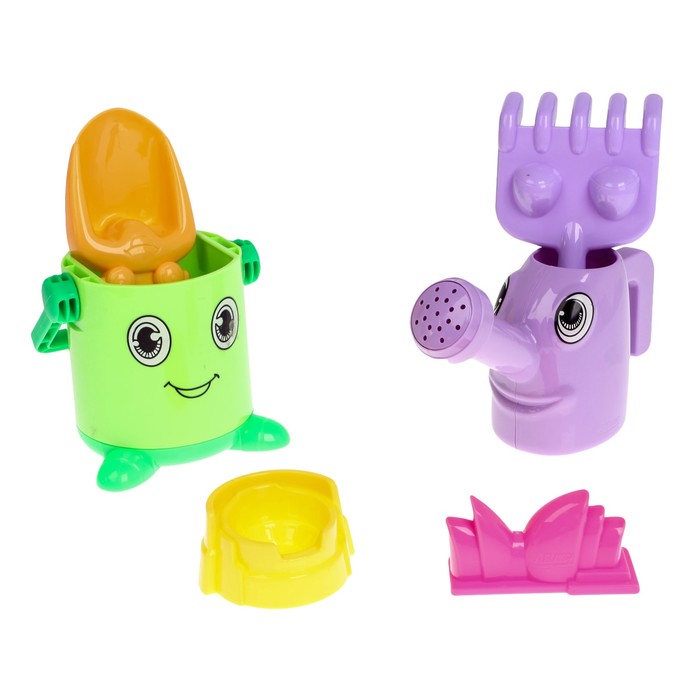 Песочный набор "Веселые фигурки", 6 предметов, МИКС