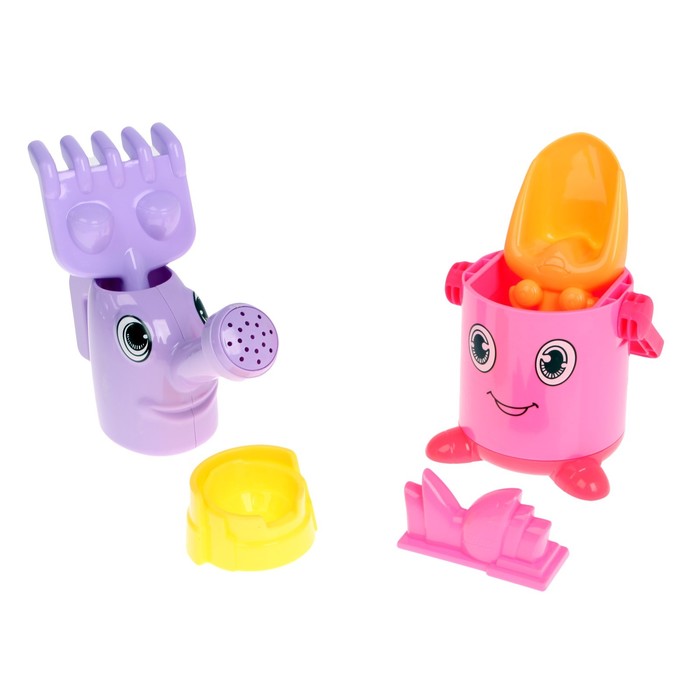 Песочный набор "Веселые фигурки", 6 предметов, МИКС